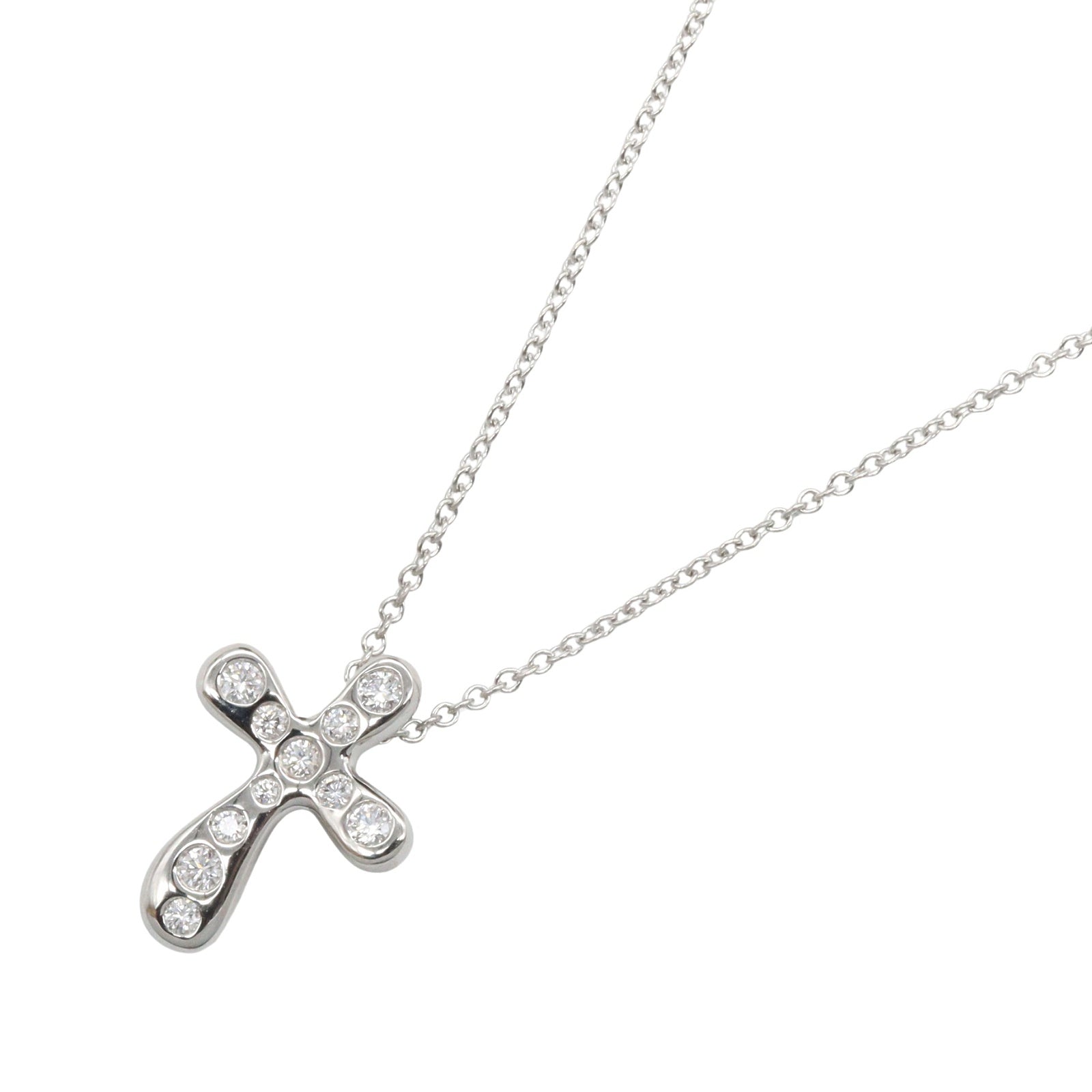 ドッツクロス ダイヤ ネックレス ネックレス PT950 ダイヤモンド プラチナ クリア ティファニー アクセサリー TIFFANY & Co.