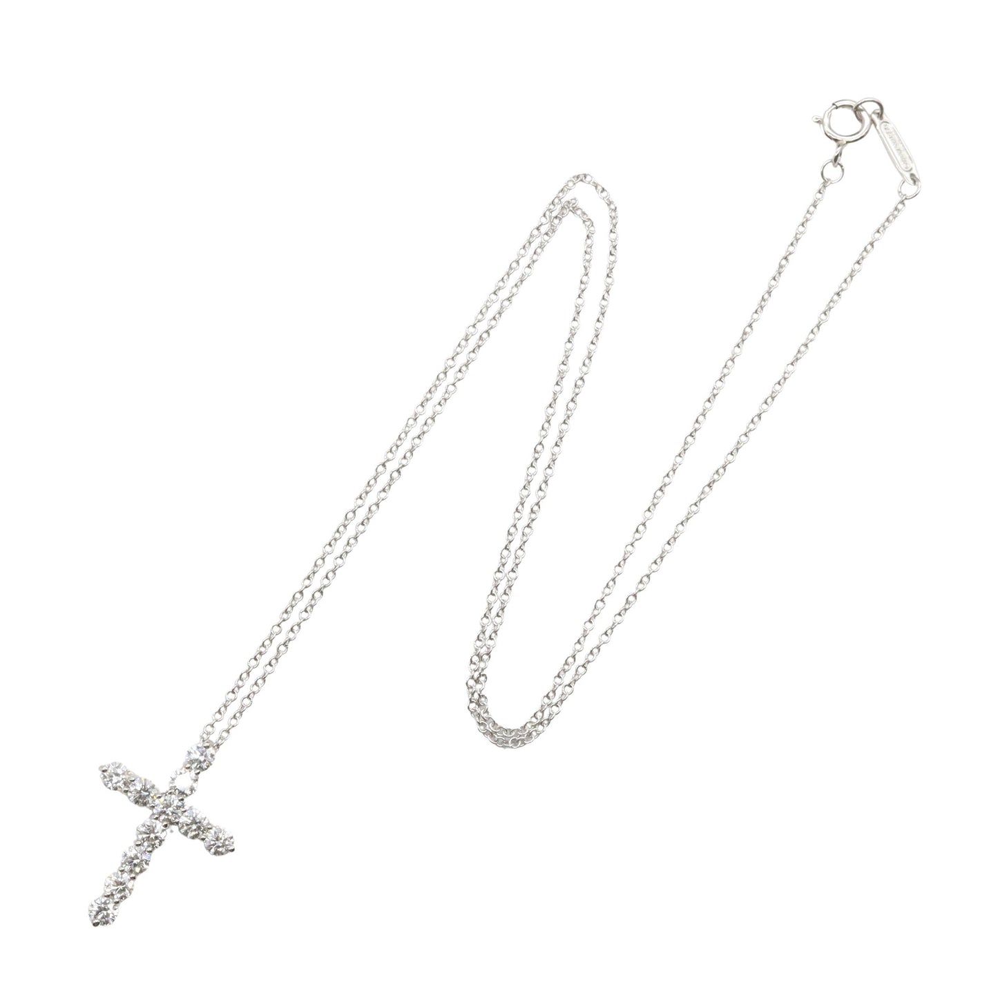 クロス ダイヤ ネックレス ミディアム ネックレス PT950 ダイヤモンド プラチナ クリア ティファニー アクセサリー TIFFANY & Co.