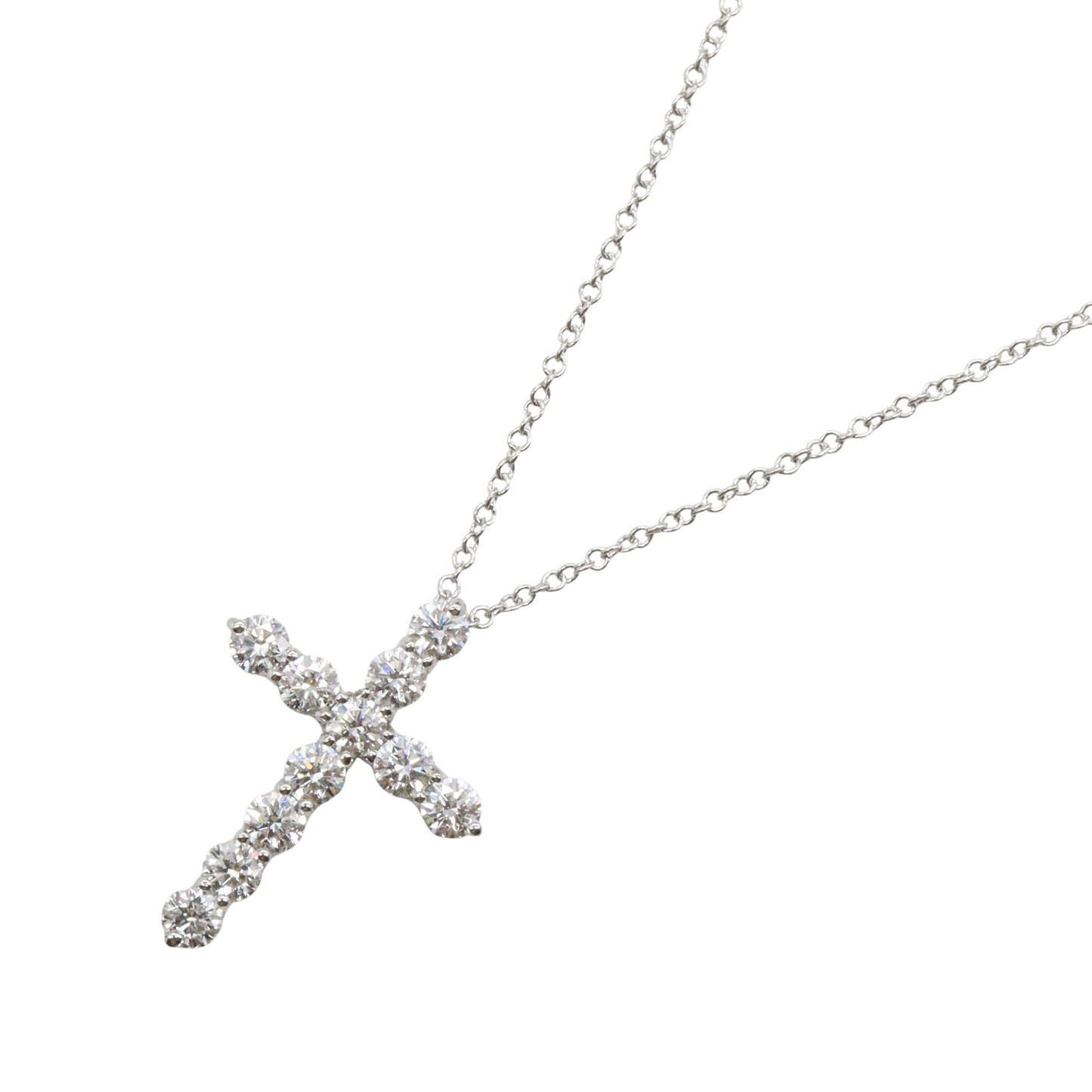 クロス ダイヤ ネックレス ミディアム ネックレス PT950 ダイヤモンド プラチナ クリア ティファニー アクセサリー TIFFANY & Co.