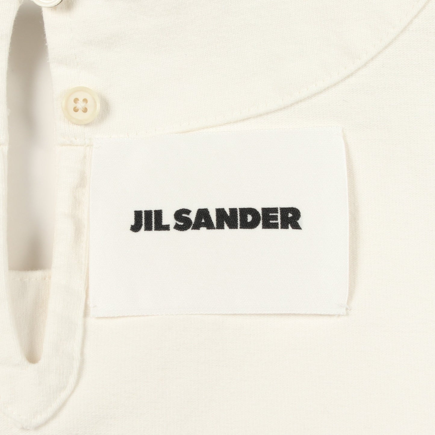 スカラップヘム 半袖 カットソー コットン ホワイト ジルサンダー トップス JIL SANDER