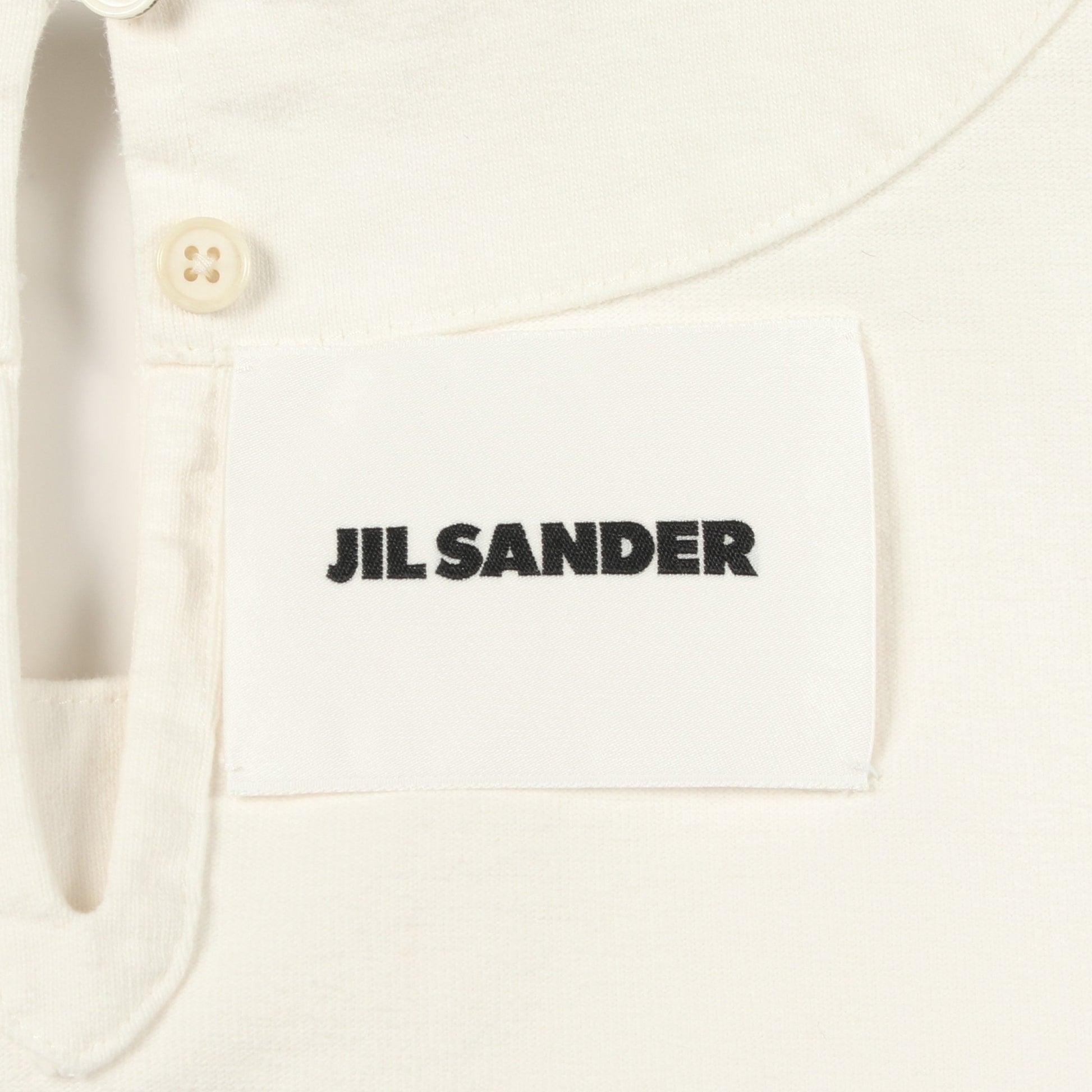 スカラップヘム 半袖 カットソー コットン ホワイト ジルサンダー トップス JIL SANDER