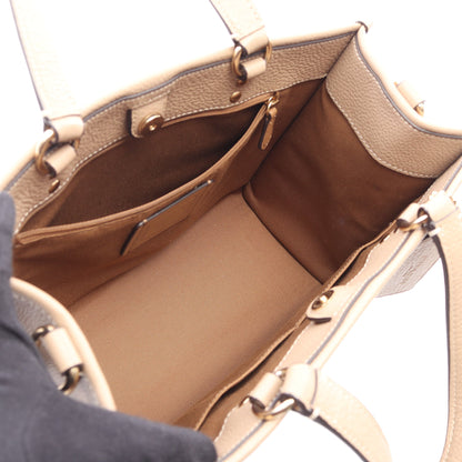 デンプシー キャリーオール ウィズ パッチ 2WAY ハンドバッグ レザー ベージュ コーチ バッグ COACH