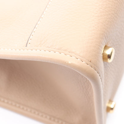 デンプシー キャリーオール ウィズ パッチ 2WAY ハンドバッグ レザー ベージュ コーチ バッグ COACH