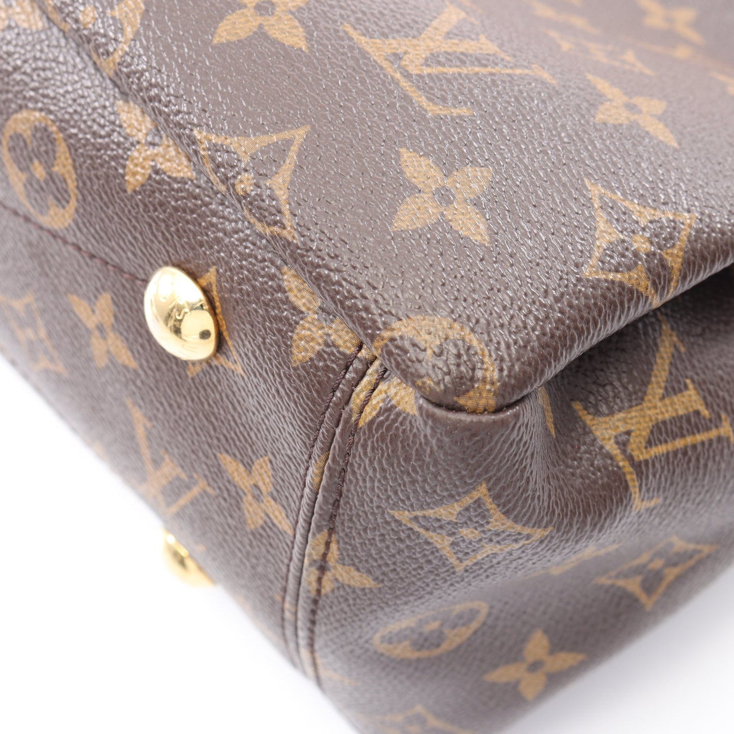 パラス モノグラム スリーズ 2WAY ハンドバッグ PVC レザー ブラウン レッド ルイヴィトン バッグ LOUIS VUITTON
