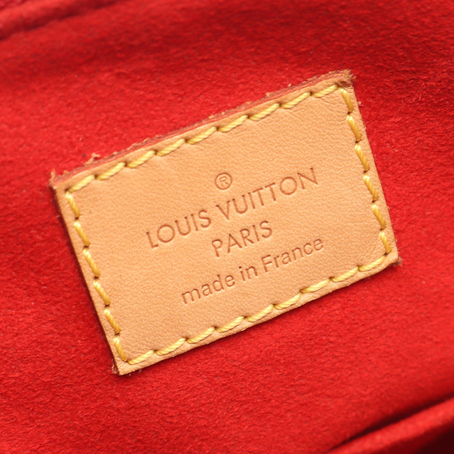 パラス モノグラム スリーズ 2WAY ハンドバッグ PVC レザー ブラウン レッド ルイヴィトン バッグ LOUIS VUITTON