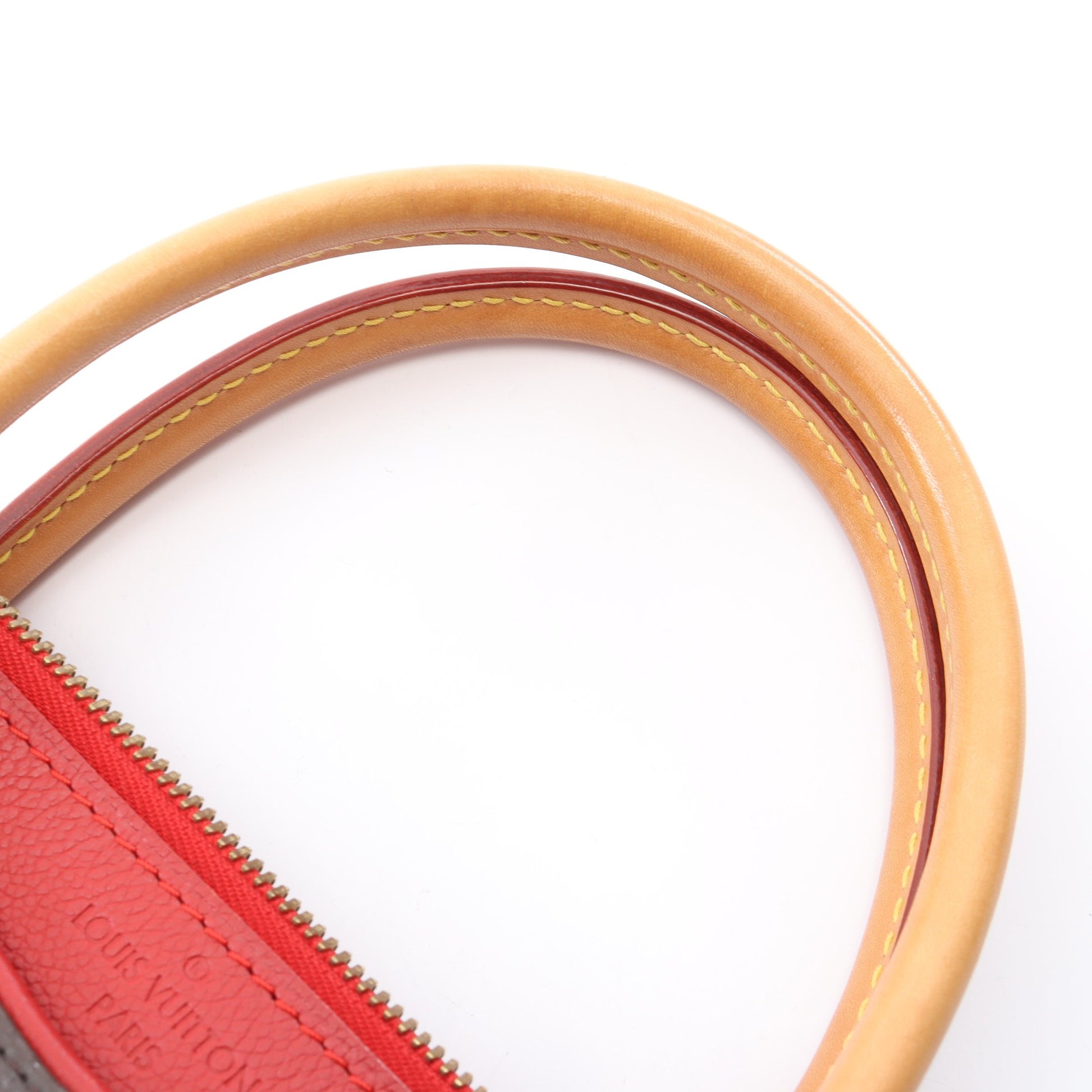パラス モノグラム スリーズ 2WAY ハンドバッグ PVC レザー ブラウン レッド ルイヴィトン バッグ LOUIS VUITTON