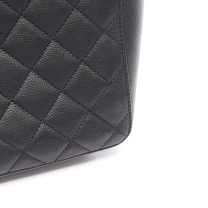 マトラッセ ハーフココ 2WAY チェーンショルダーバッグ キャビアスキン ブラック シルバー金具 シャネル バッグ CHANEL