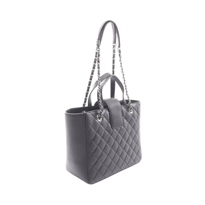 マトラッセ ハーフココ 2WAY チェーンショルダーバッグ キャビアスキン ブラック シルバー金具 シャネル バッグ CHANEL