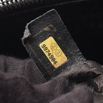 チョコバー ショルダーバッグ トートバッグ キャビアスキン ブラック シルバー金具 シャネル バッグ CHANEL