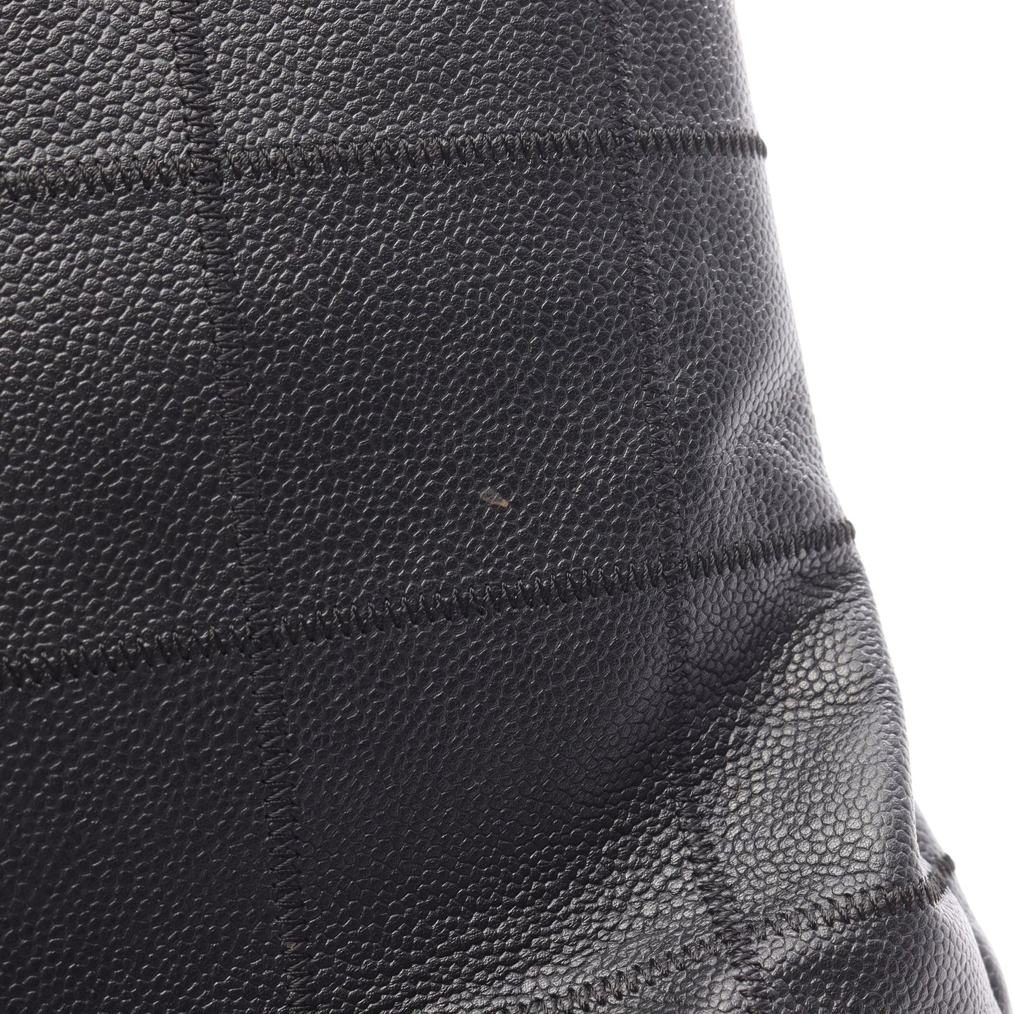 チョコバー ショルダーバッグ トートバッグ キャビアスキン ブラック シルバー金具 シャネル バッグ CHANEL