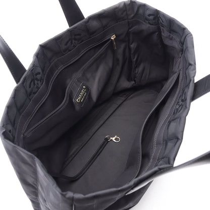 ニュートラベルラインMM ハンドバッグ トートバッグ ナイロンキャンバス レザー ブラック ゴールド金具 シャネル バッグ CHANEL