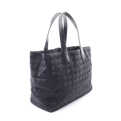 ニュートラベルラインMM ハンドバッグ トートバッグ ナイロンキャンバス レザー ブラック ゴールド金具 シャネル バッグ CHANEL