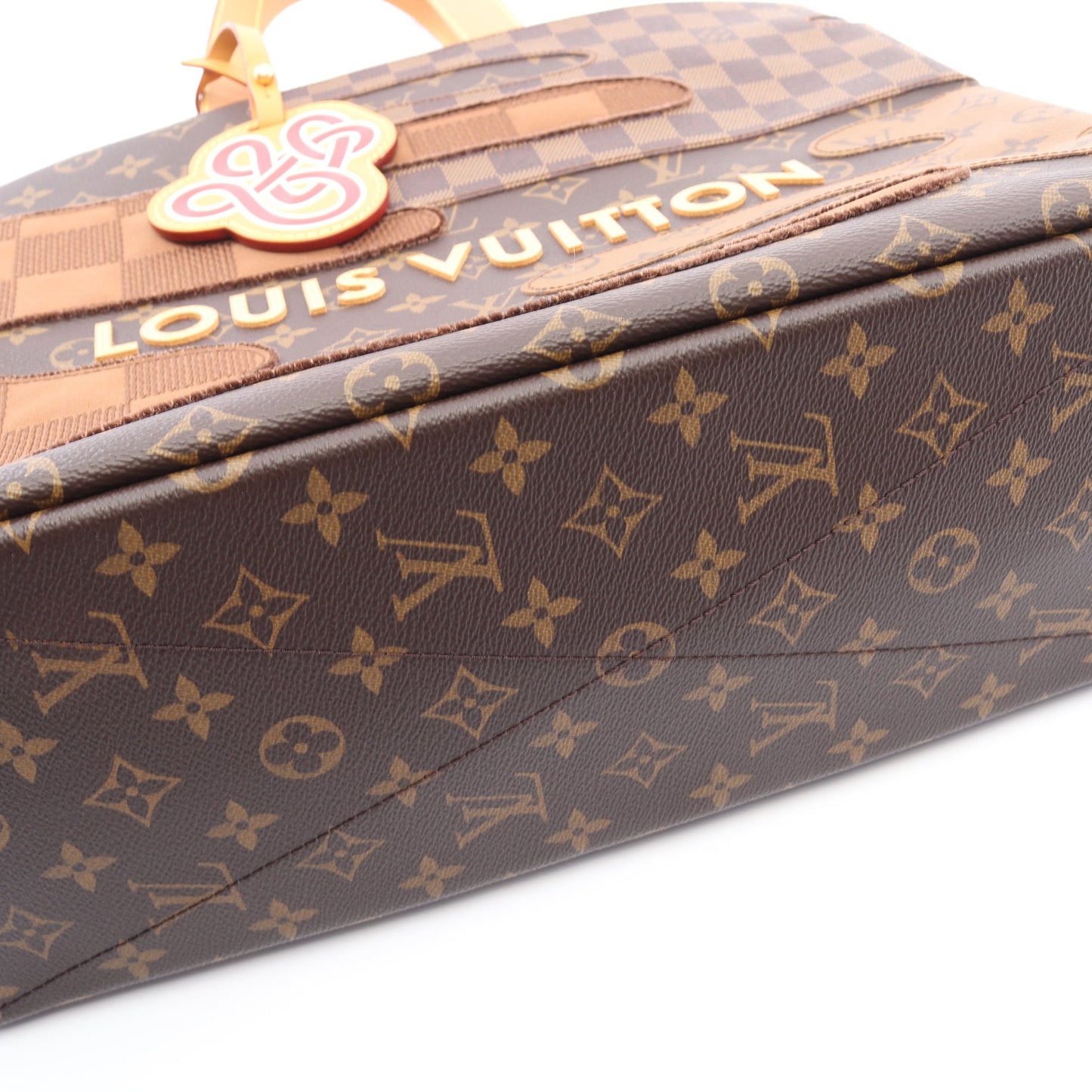 ショッパートートMM モノグラムランドスケープ 2WAY ハンドバッグ トートバッグ PVC レザー ブラウン ルイヴィトン バッグ LOUIS VUITTON