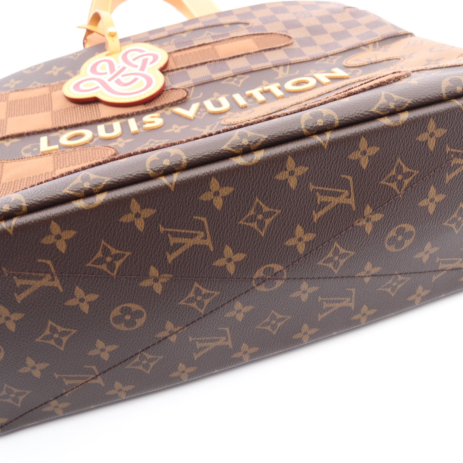 ショッパートートMM モノグラムランドスケープ 2WAY ハンドバッグ トートバッグ PVC レザー ブラウン ルイヴィトン バッグ LOUIS VUITTON
