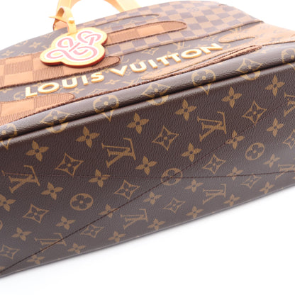 ショッパートートMM モノグラムランドスケープ 2WAY ハンドバッグ トートバッグ PVC レザー ブラウン ルイヴィトン バッグ LOUIS VUITTON