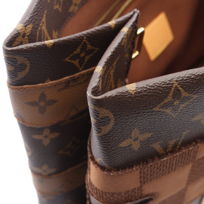 ショッパートートMM モノグラムランドスケープ 2WAY ハンドバッグ トートバッグ PVC レザー ブラウン ルイヴィトン バッグ LOUIS VUITTON