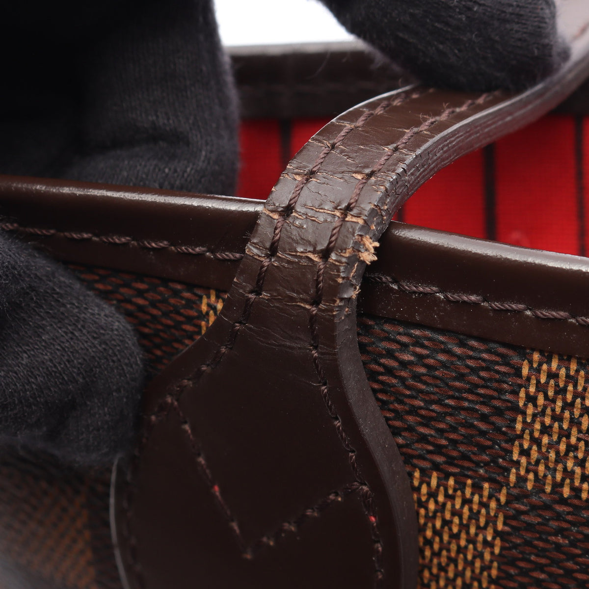ネヴァーフルMM ダミエエベヌ スリーズ ショルダーバッグ トートバッグ PVC レザー ブラウン ルイヴィトン バッグ LOUIS VUITTON