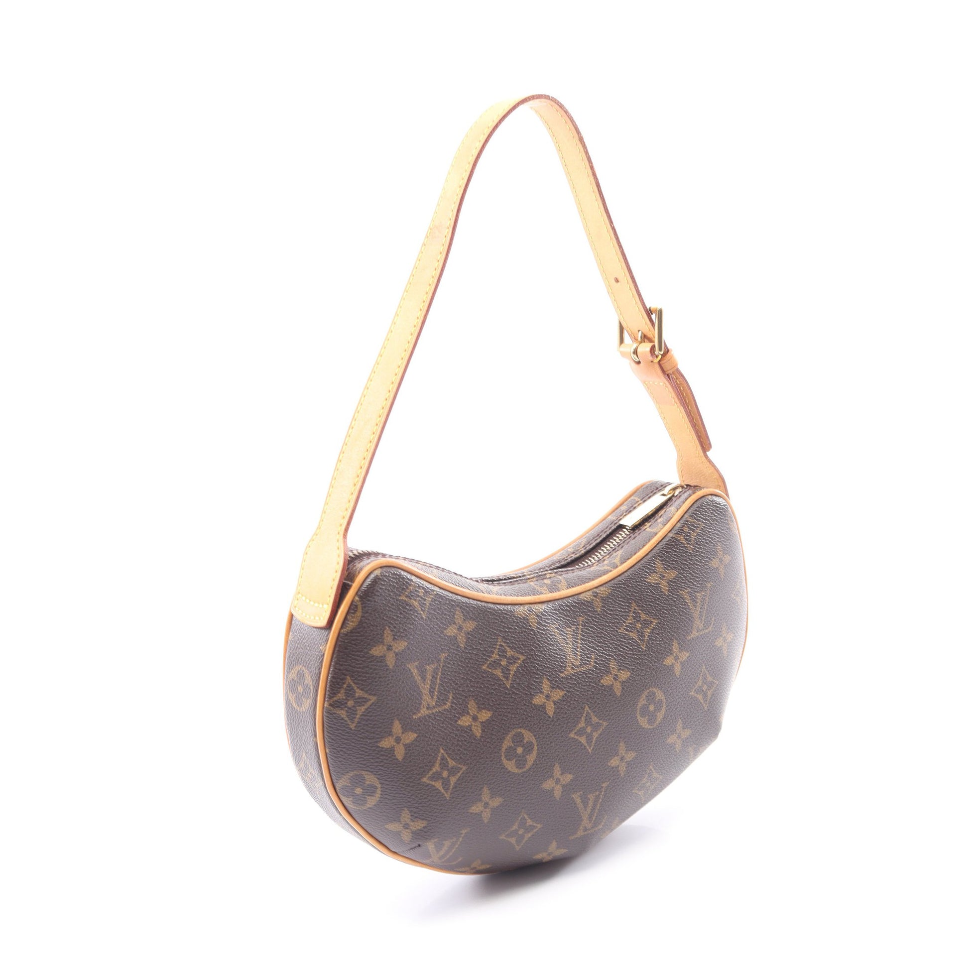 ポシェットクロワッサン モノグラム ショルダーバッグ PVC レザー ブラウン ルイヴィトン バッグ LOUIS VUITTON
