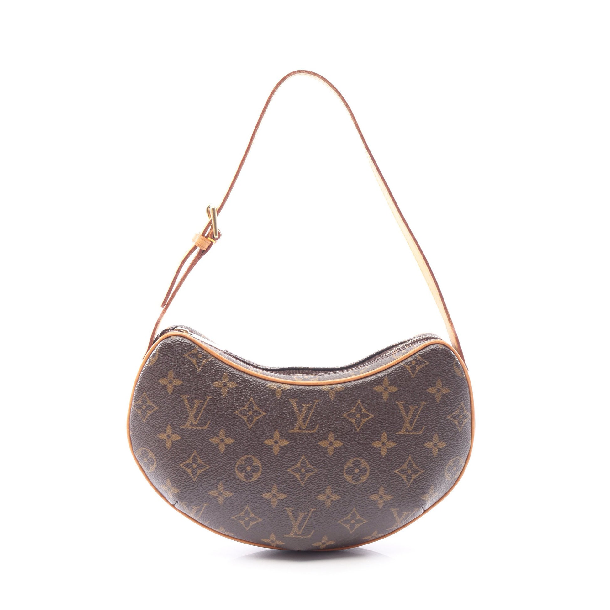 ポシェットクロワッサン モノグラム ショルダーバッグ PVC レザー ブラウン ルイヴィトン バッグ LOUIS VUITTON