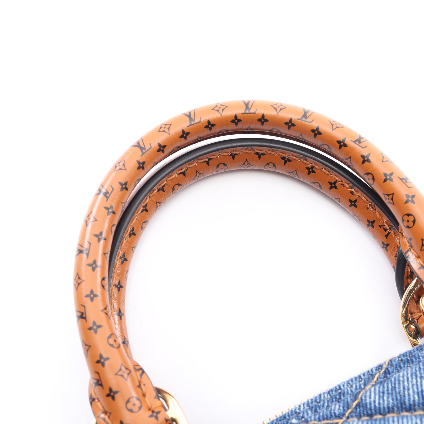 アルマBB モノグラム テキスタイル マルタージュ 2WAY ハンドバッグ デニム レザー ブルー ブラウン ルイヴィトン バッグ LOUIS VUITTON