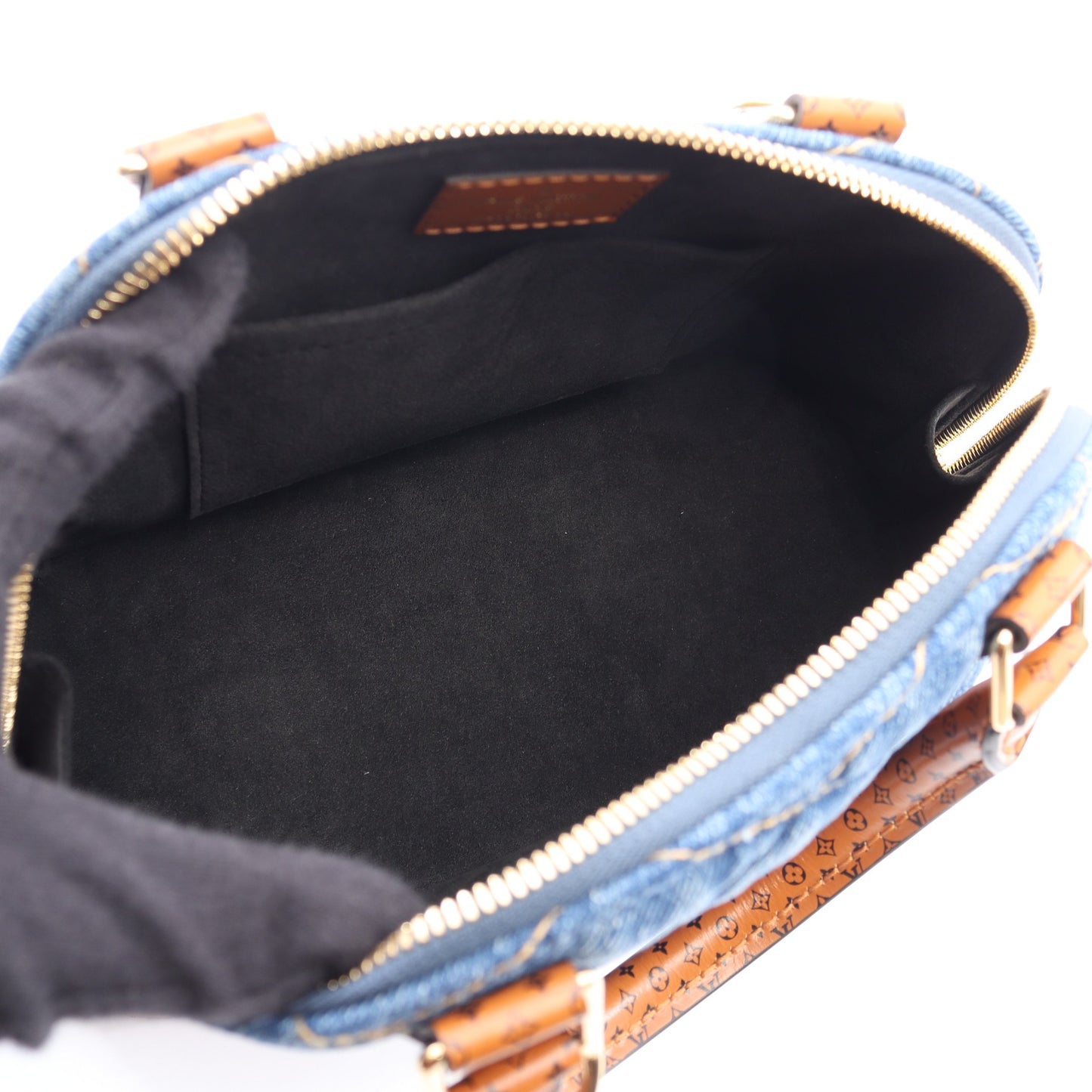 アルマBB モノグラム テキスタイル マルタージュ 2WAY ハンドバッグ デニム レザー ブルー ブラウン ルイヴィトン バッグ LOUIS VUITTON