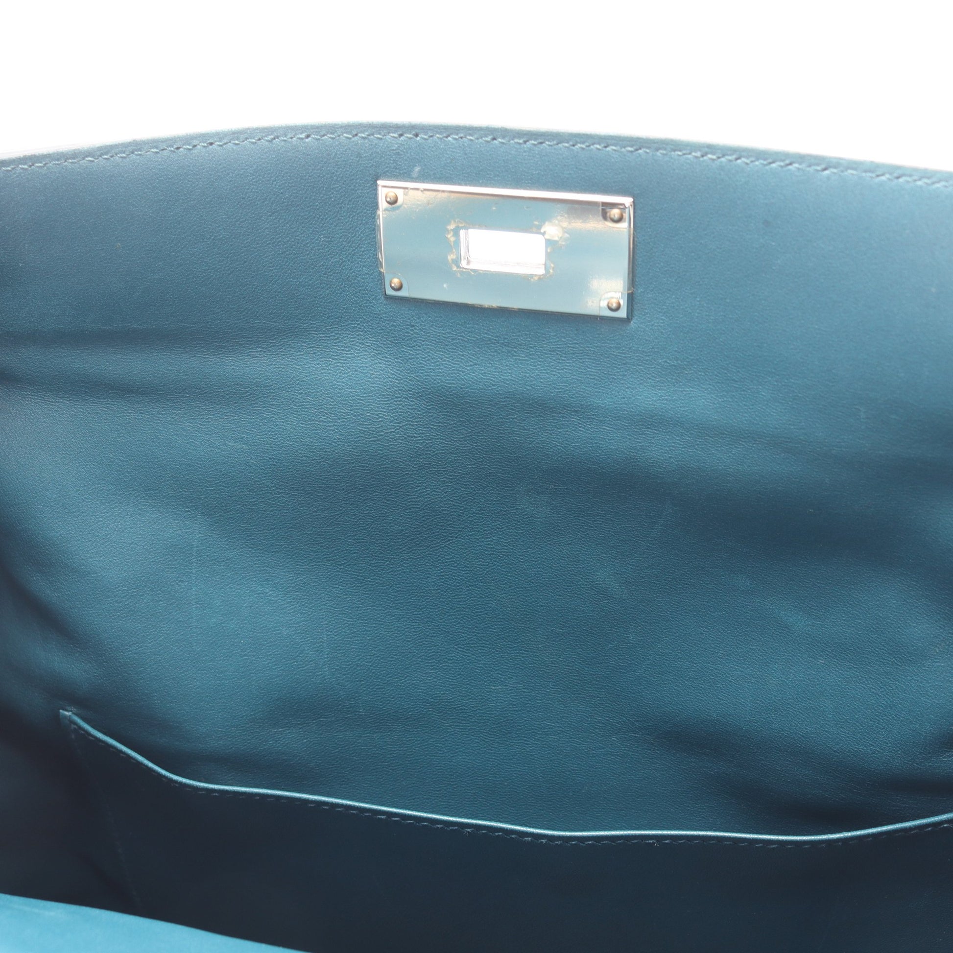 ツールボックス26 2WAY ハンドバッグ トリヨンクレマンス ヴォースイフト ブルー シルバー金具 T刻印 エルメス バッグ HERMES