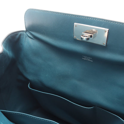 ツールボックス26 2WAY ハンドバッグ トリヨンクレマンス ヴォースイフト ブルー シルバー金具 T刻印 エルメス バッグ HERMES