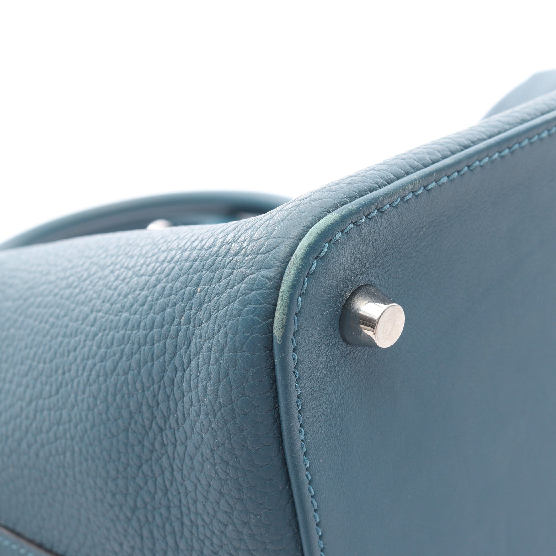 ツールボックス26 2WAY ハンドバッグ トリヨンクレマンス ヴォースイフト ブルー シルバー金具 T刻印 エルメス バッグ HERMES