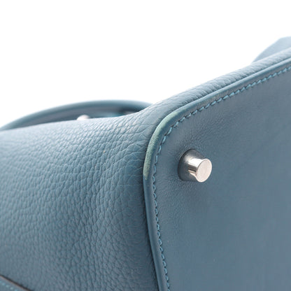ツールボックス26 2WAY ハンドバッグ トリヨンクレマンス ヴォースイフト ブルー シルバー金具 T刻印 エルメス バッグ HERMES
