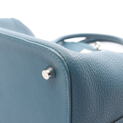 ツールボックス26 2WAY ハンドバッグ トリヨンクレマンス ヴォースイフト ブルー シルバー金具 T刻印 エルメス バッグ HERMES