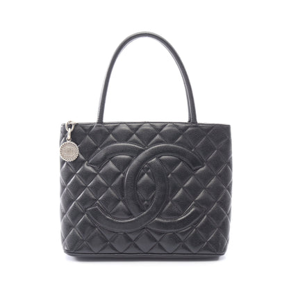 復刻トート ハンドバッグ トートバッグ キャビアスキン ブラック シルバー金具 シャネル バッグ CHANEL