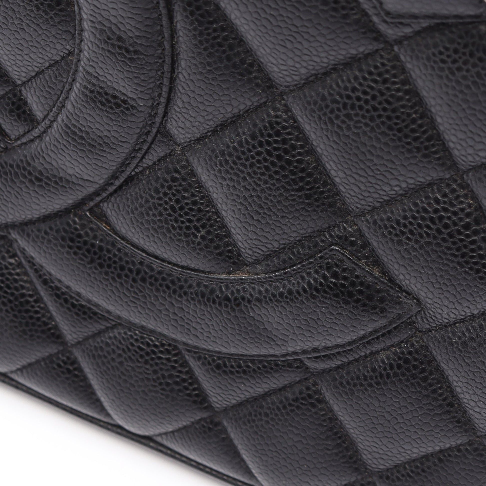 復刻トート ハンドバッグ トートバッグ キャビアスキン ブラック シルバー金具 シャネル バッグ CHANEL