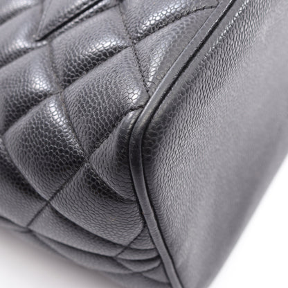 復刻トート ハンドバッグ トートバッグ キャビアスキン ブラック シルバー金具 シャネル バッグ CHANEL