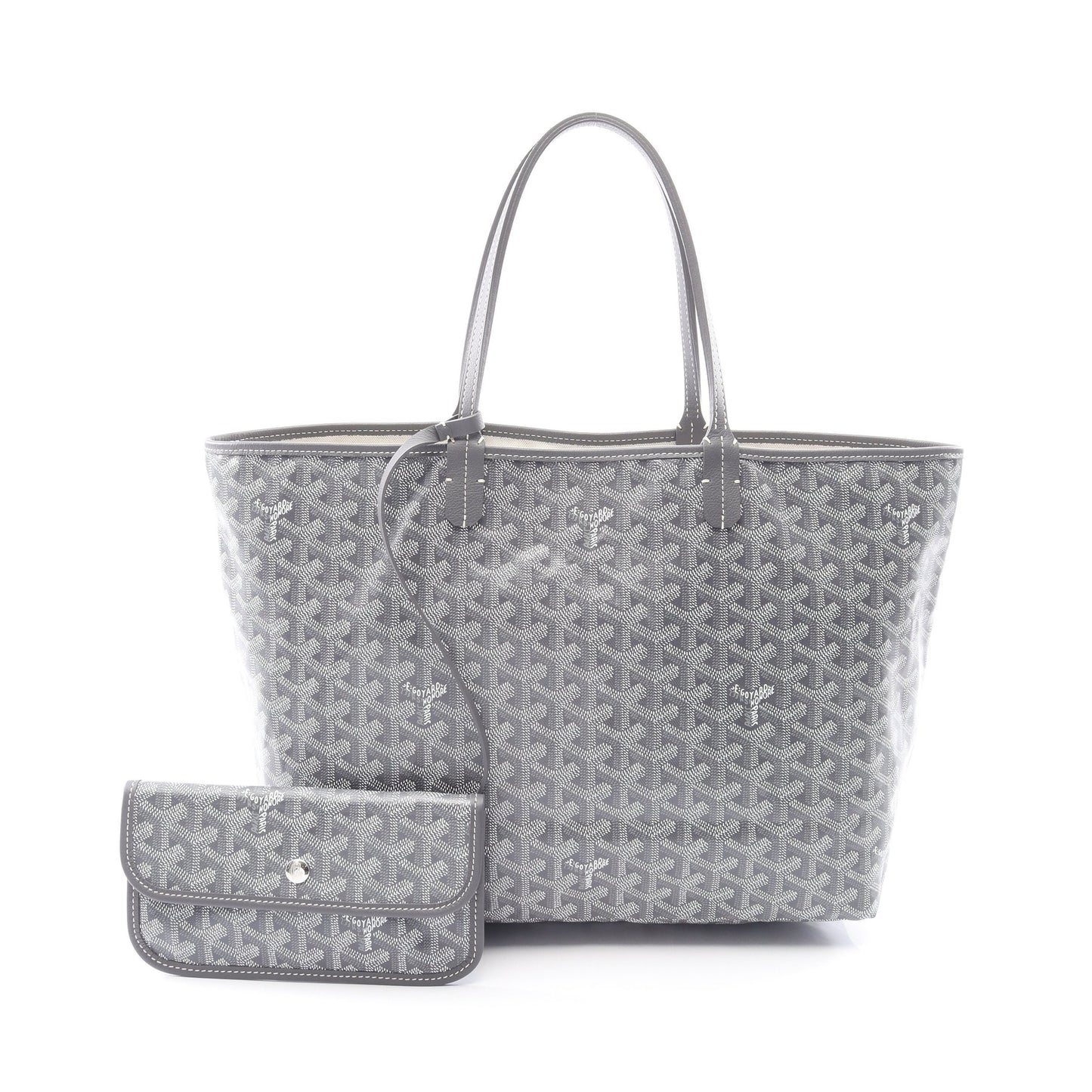 サンルイPM ハンドバッグ トートバッグ コーティングキャンバス レザー グレー ゴヤール バッグ GOYARD