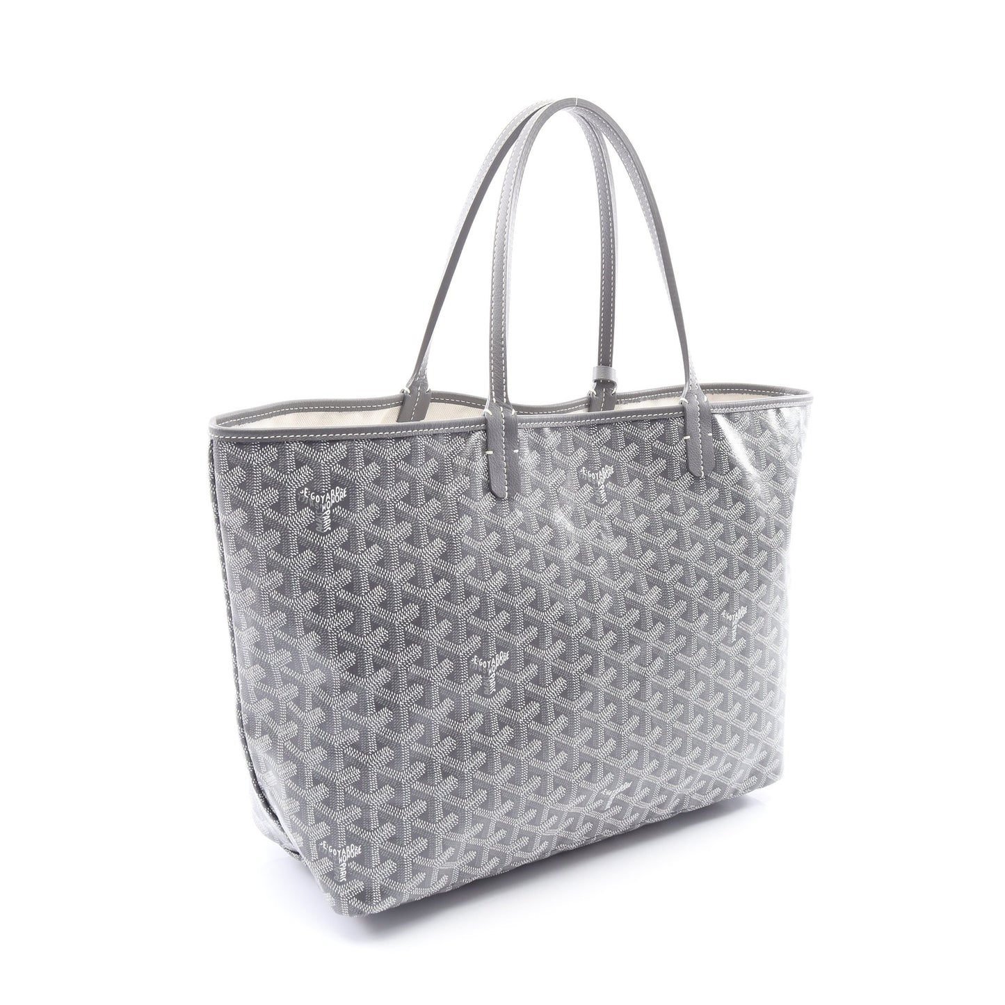 サンルイPM ハンドバッグ トートバッグ コーティングキャンバス レザー グレー ゴヤール バッグ GOYARD