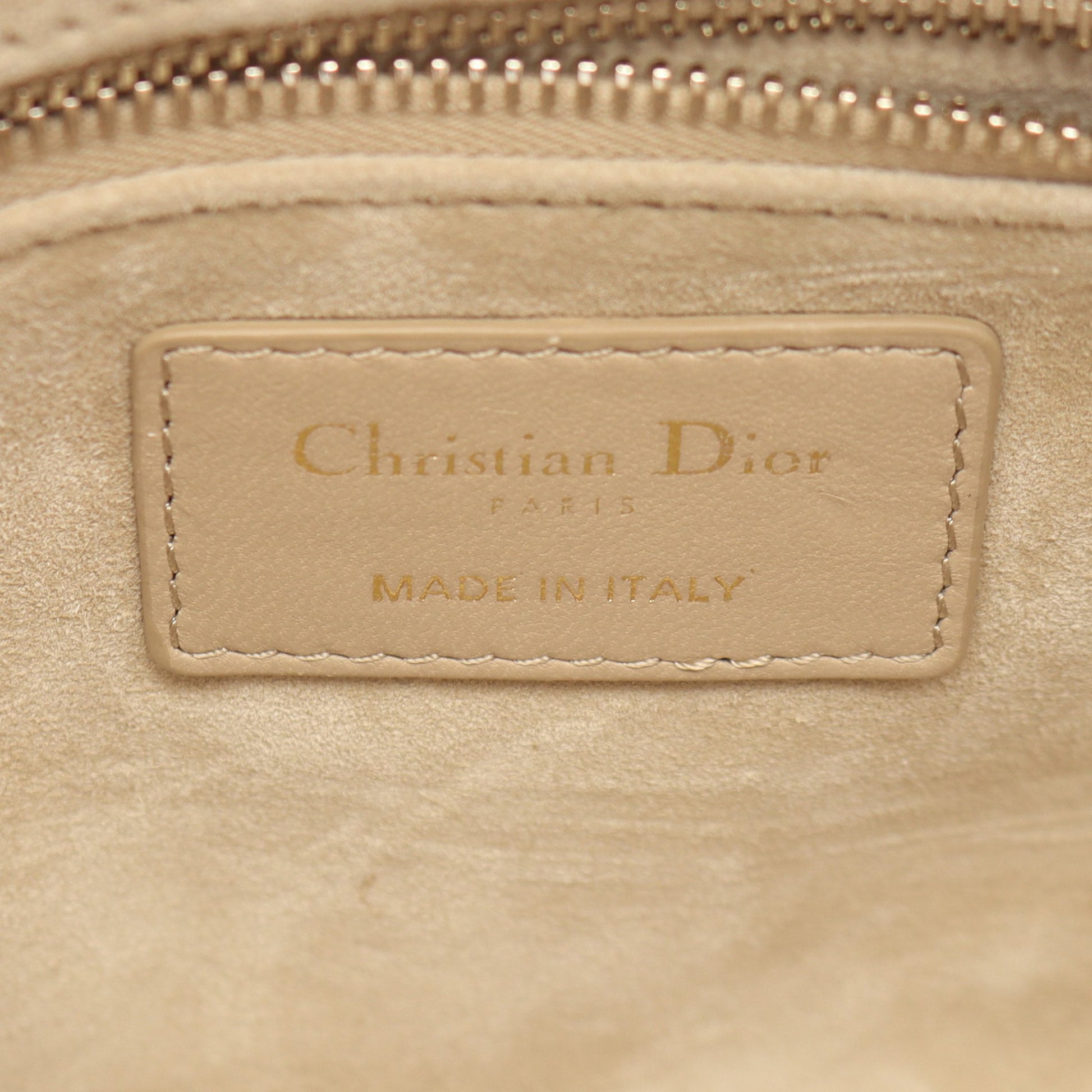 LADY DIOR MY ABCDIOR レディディオール スモール カナージュ 2WAY ハンドバッグ レザー ベージュ クリスチャンディオール バッグ Christian Dior