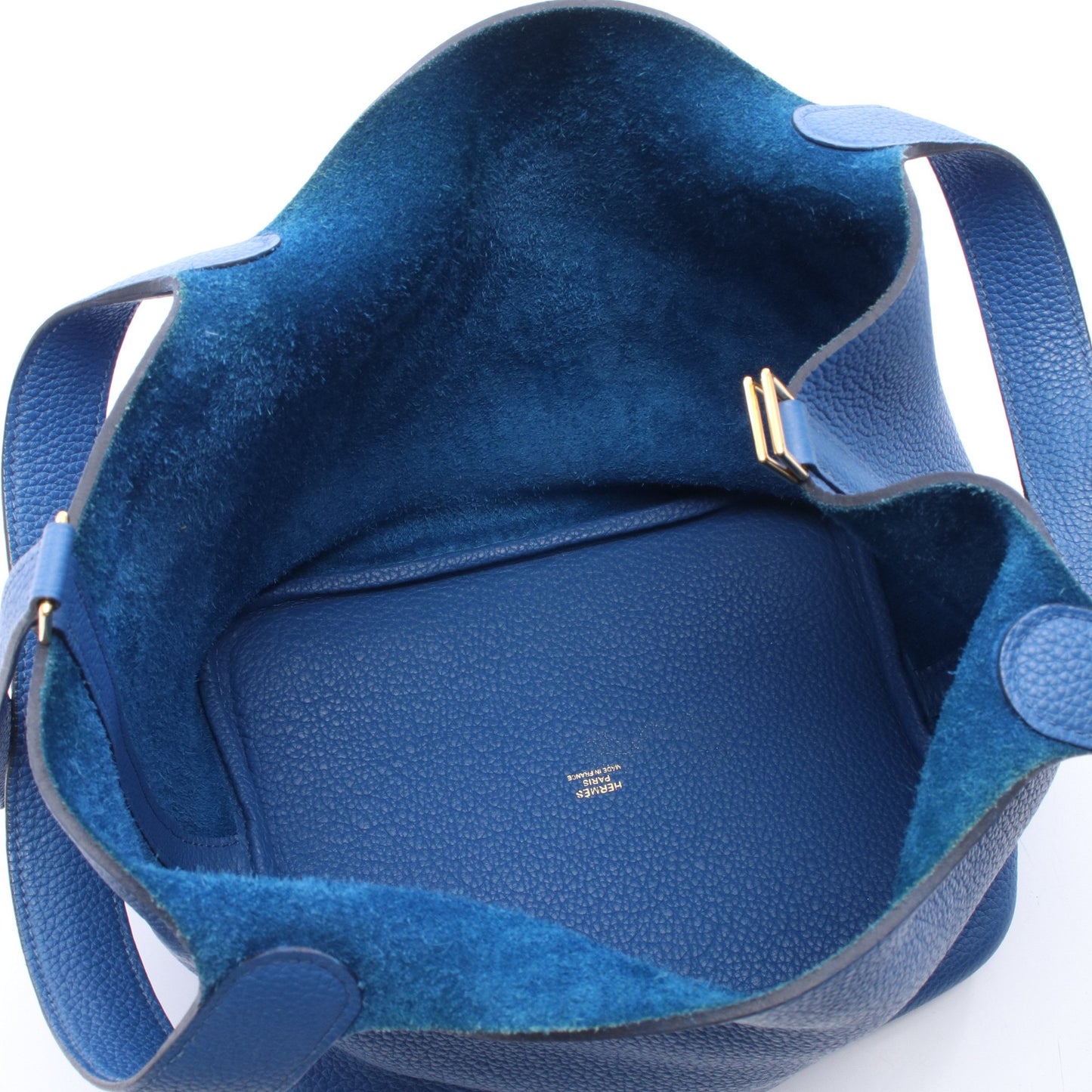 ピコタンロックMM ブルードガリス ハンドバッグ トリヨンクレマンス ブルー ゴールド金具 Z刻印 エルメス バッグ HERMES