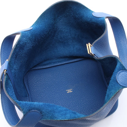 ピコタンロックMM ブルードガリス ハンドバッグ トリヨンクレマンス ブルー ゴールド金具 Z刻印 エルメス バッグ HERMES
