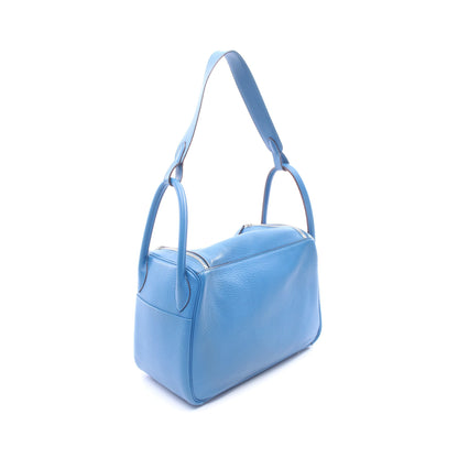 リンディ30 ブルーイドラ ショルダーバッグ トリヨンクレマンス ブルー シルバー金具 □P刻印 エルメス バッグ HERMES
