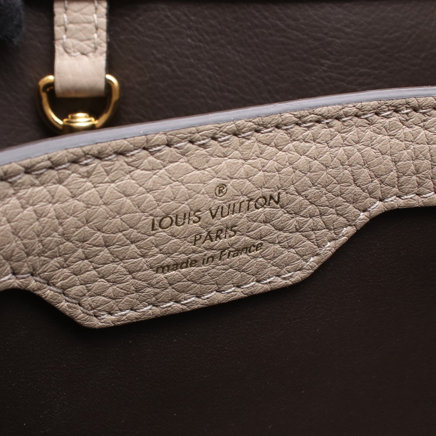 カプシーヌMM ガレ 2WAY ハンドバッグ レザー グレーベージュ ルイヴィトン バッグ LOUIS VUITTON