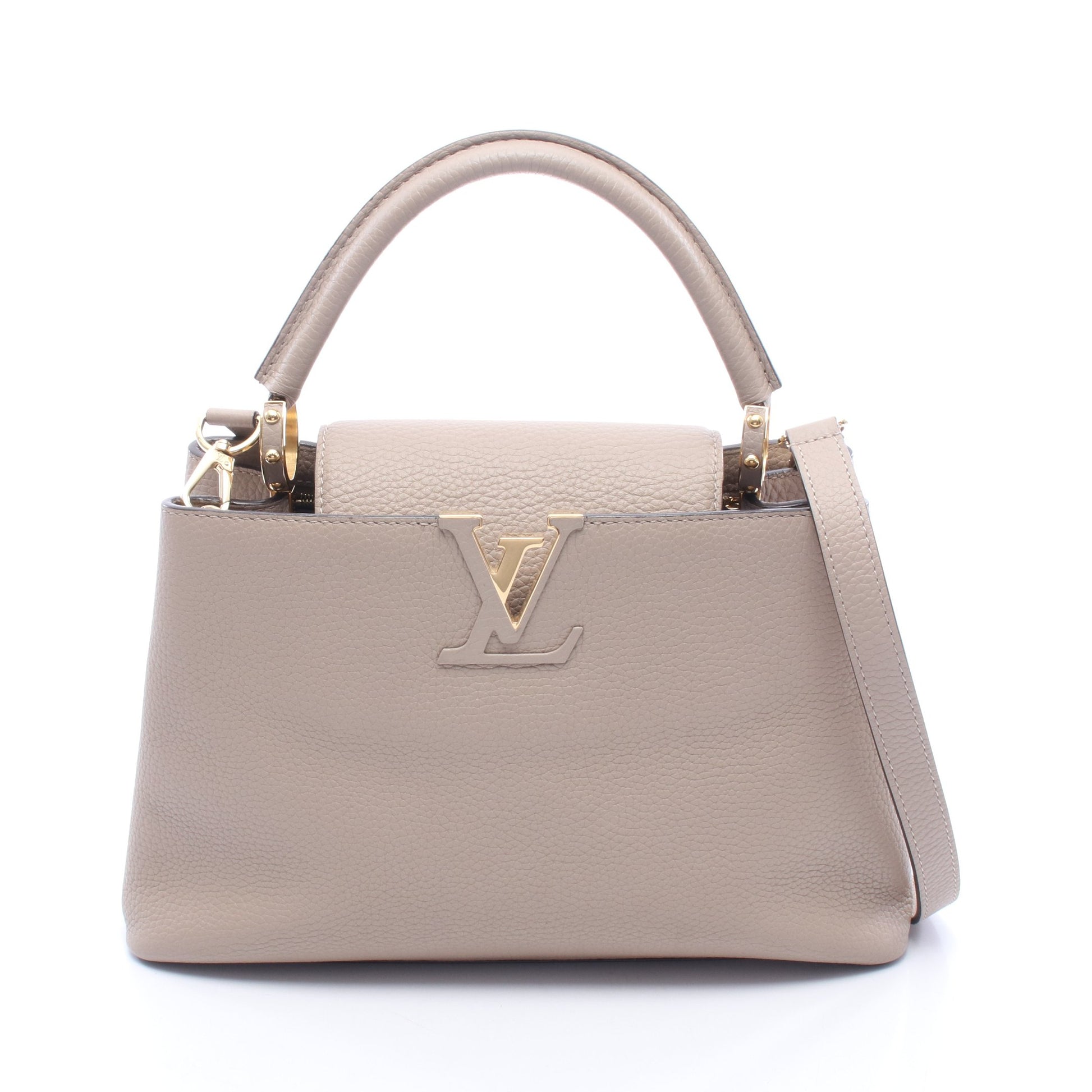 カプシーヌMM ガレ 2WAY ハンドバッグ レザー グレーベージュ ルイヴィトン バッグ LOUIS VUITTON