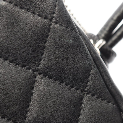 カンボンライン スモール ショルダーバッグ レザー ブラック ホワイト シルバー金具 シャネル バッグ CHANEL