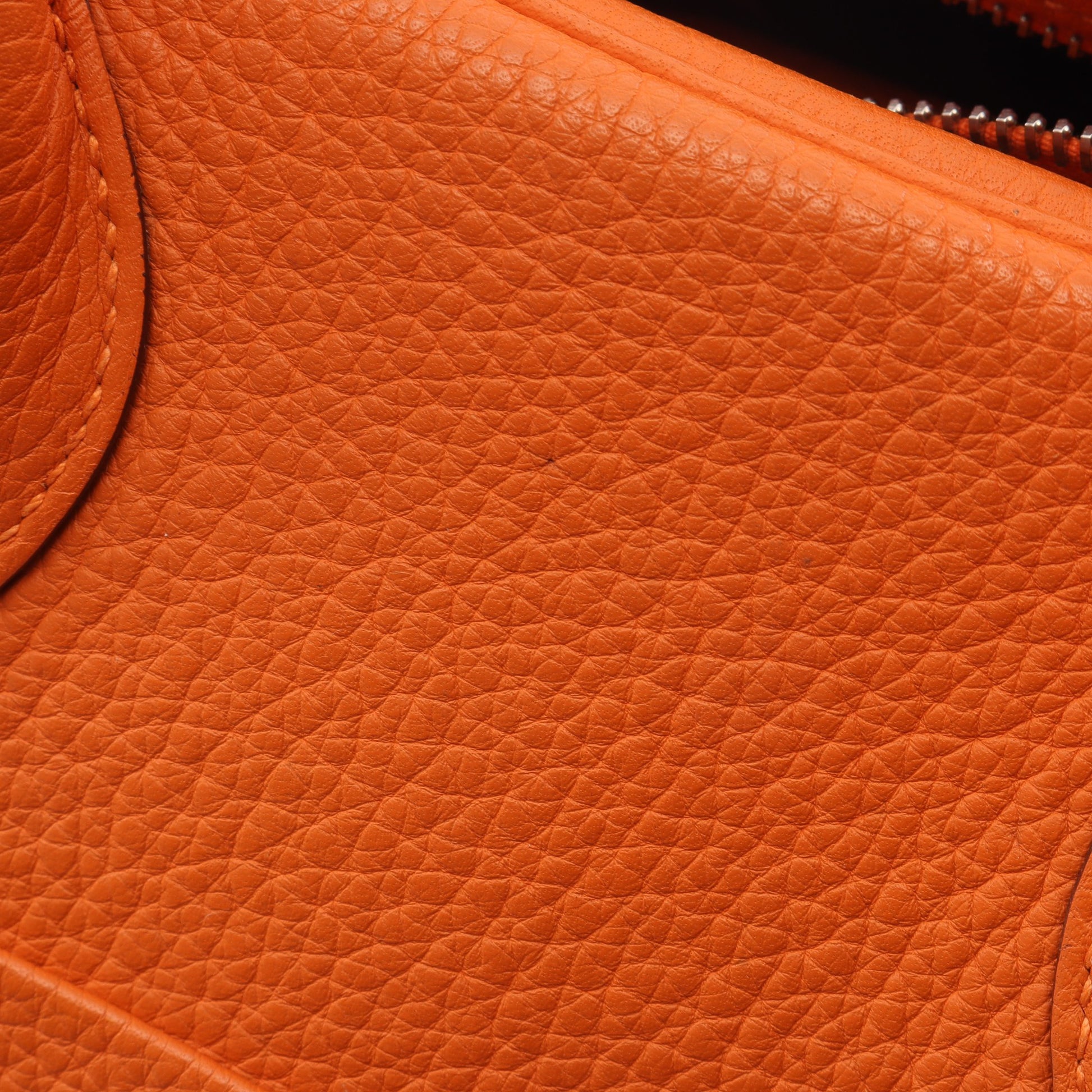 リンディ34 ショルダーバッグ トリヨンクレマンス オレンジ シルバー金具 □M刻印 エルメス バッグ HERMES