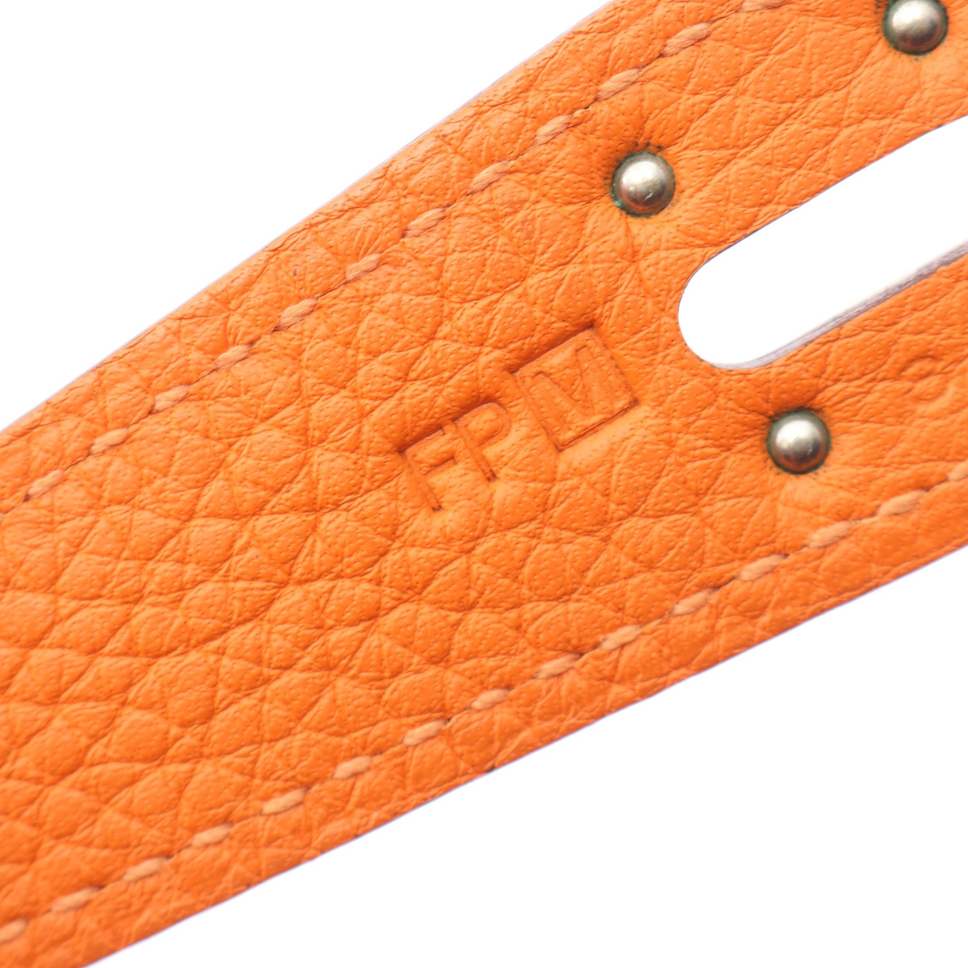 リンディ34 ショルダーバッグ トリヨンクレマンス オレンジ シルバー金具 □M刻印 エルメス バッグ HERMES