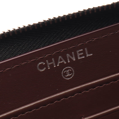 クラシック ロング ジップ ウォレット マトラッセ ラウンドファスナー長財布 キャビアスキン ブラック シルバー金具 シャネル 財布・小物 CHANEL