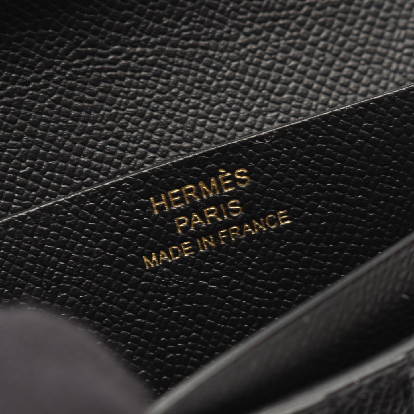 ベアンコンパクト 二つ折り財布 ヴォーマダム ブラック ゴールド金具 W刻印 エルメス 財布・小物 HERMES