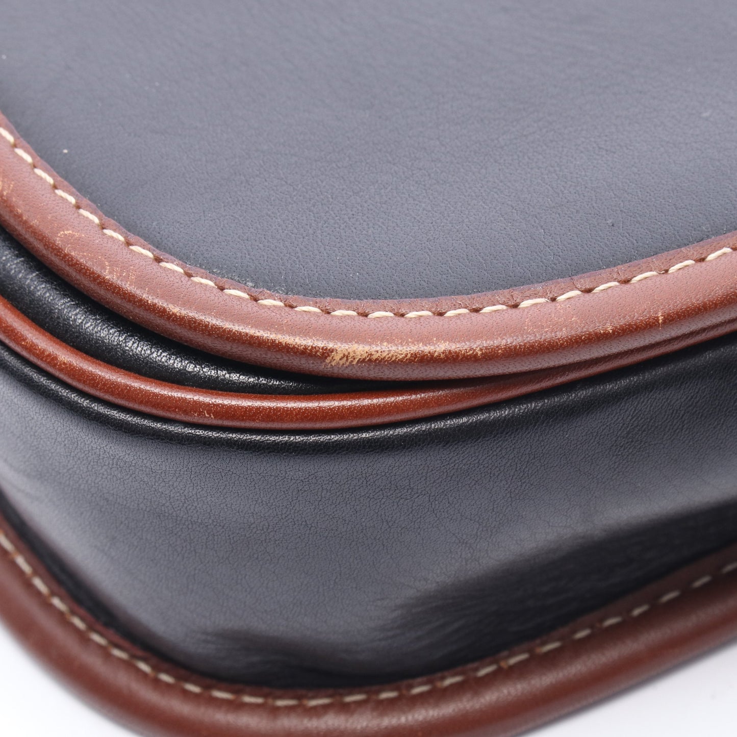 ショルダーバッグ レザー ネイビー ブラウン セリーヌ バッグ CELINE