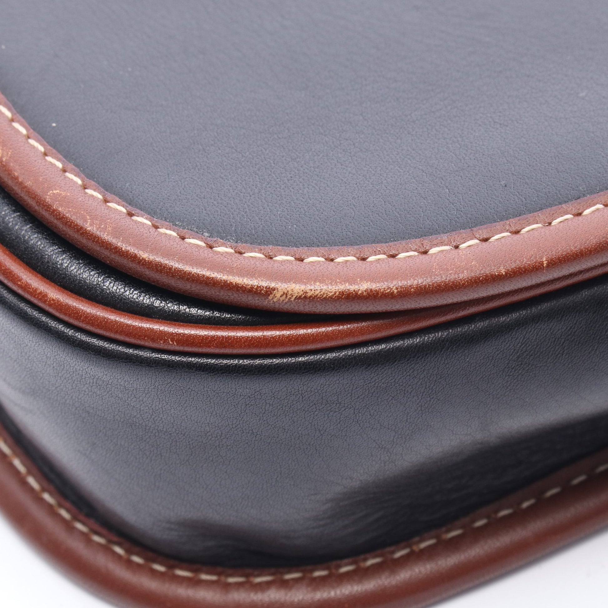 ショルダーバッグ レザー ネイビー ブラウン セリーヌ バッグ CELINE