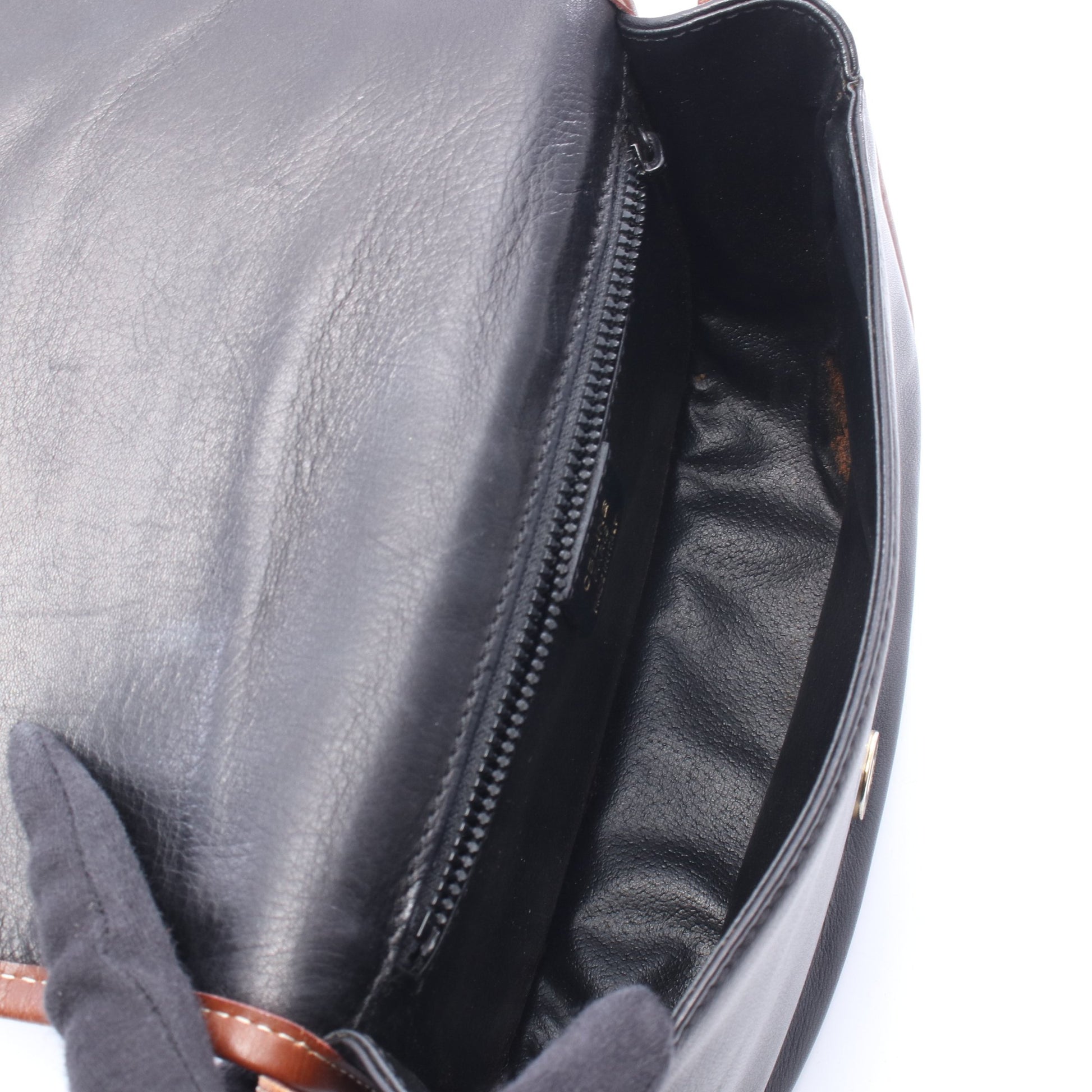 ショルダーバッグ レザー ネイビー ブラウン セリーヌ バッグ CELINE