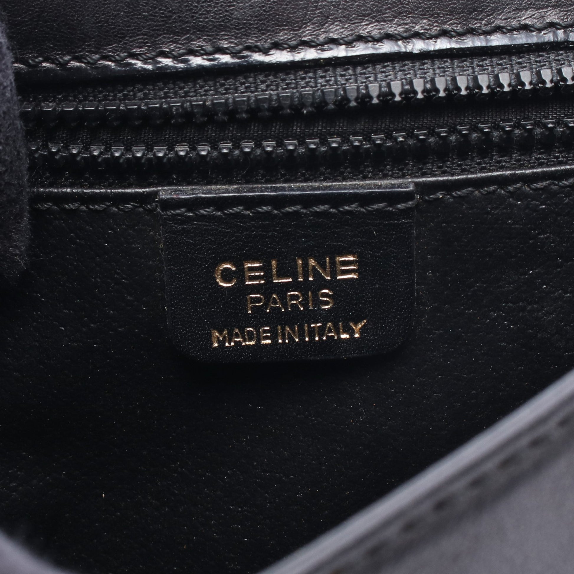 ショルダーバッグ レザー ネイビー ブラウン セリーヌ バッグ CELINE